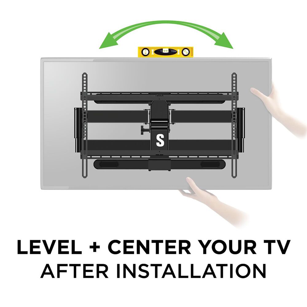 Secura Full Motion Wall Mount for 42&quot; - 90&quot; Flat-Panel TVs in Black, , large