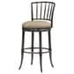 Armen Living Vince Bar Height Stool with Mushroom Brown Upholstery in Antique Pewter, , large