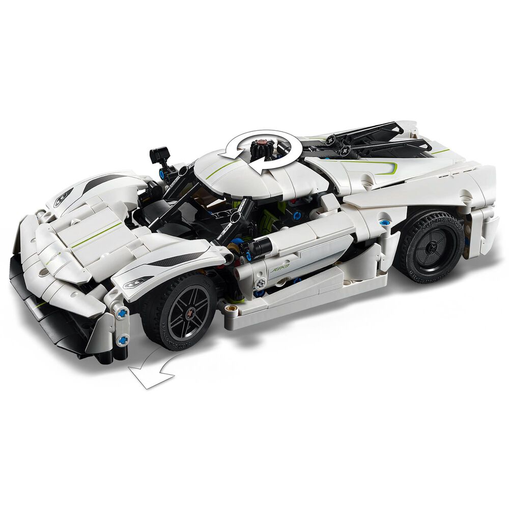 LEGO Technic Koenigsegg Jesko absolut white hypercar toy, , large