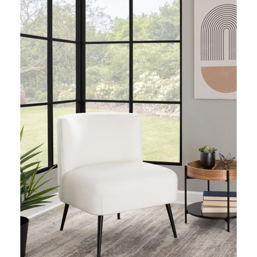 Lumisource Fran Slipper Chair in White, , large