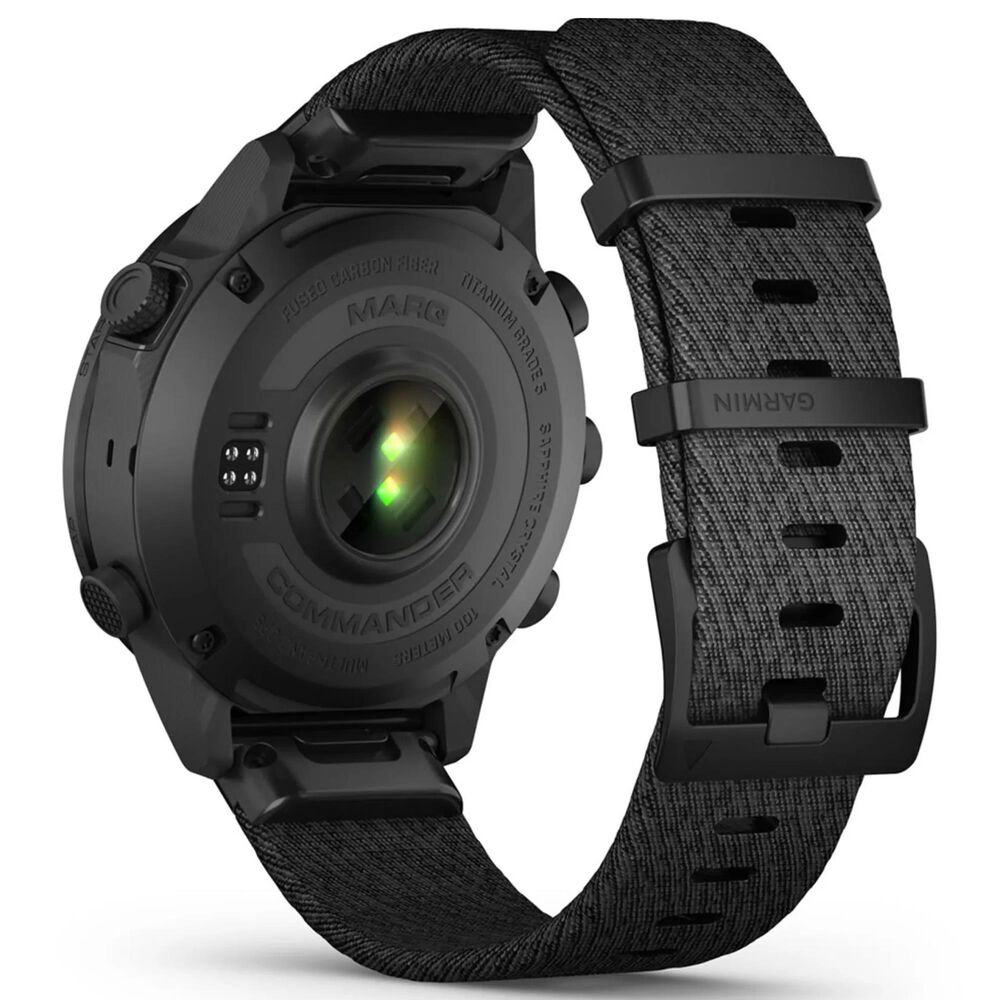 Garmin MARQ 2 Commander AMOLED Smartwatch Fused Carbon Fiber Case with Nylon Band in Black, , large