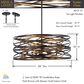 Minka-Lavery Vortic Flow 26" 6-Light Pendant Ceiling Light in Dark Bronze, , large