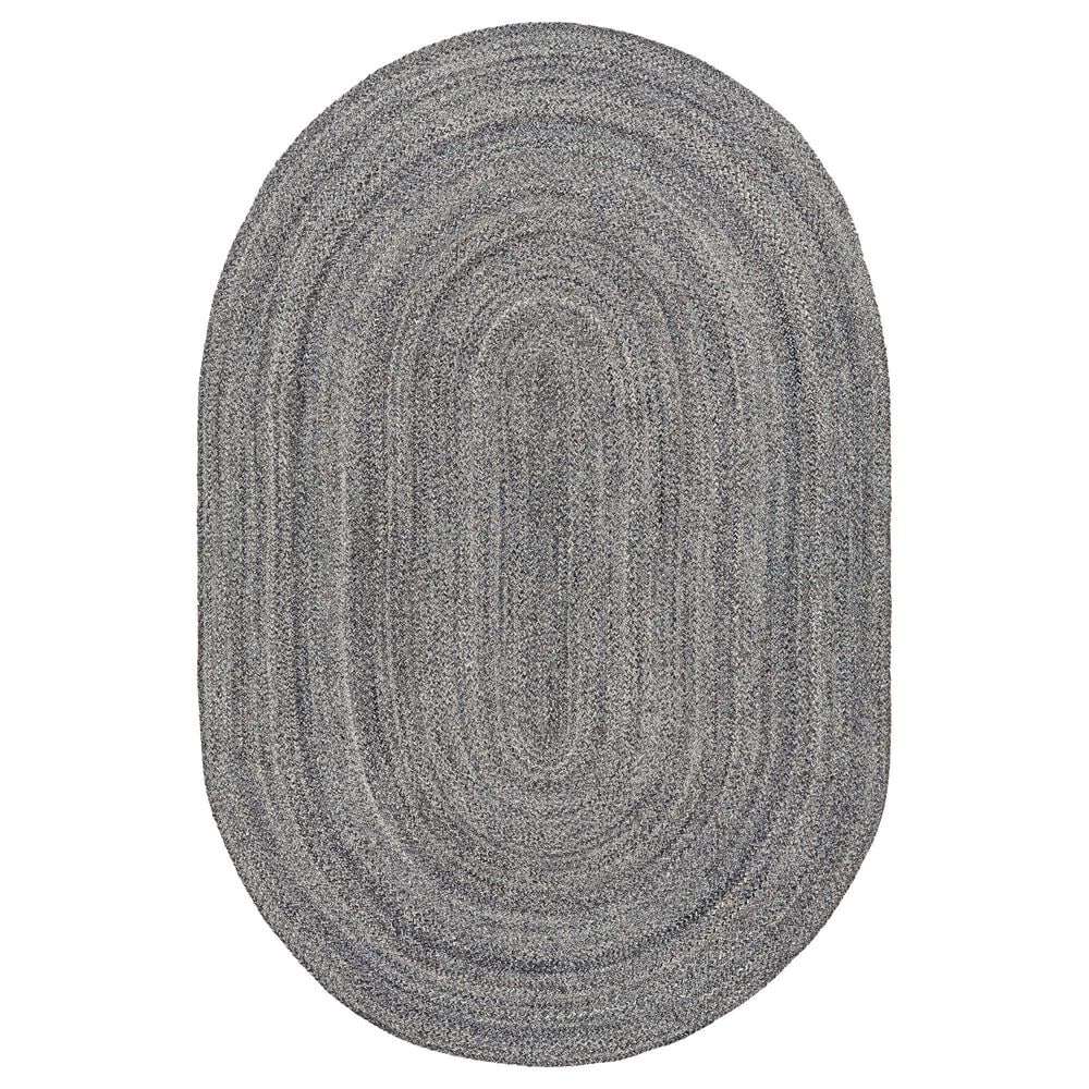 Surya Azalea 6" x 9" Oval Gray, Black and Dark Brown Area Rug, , large