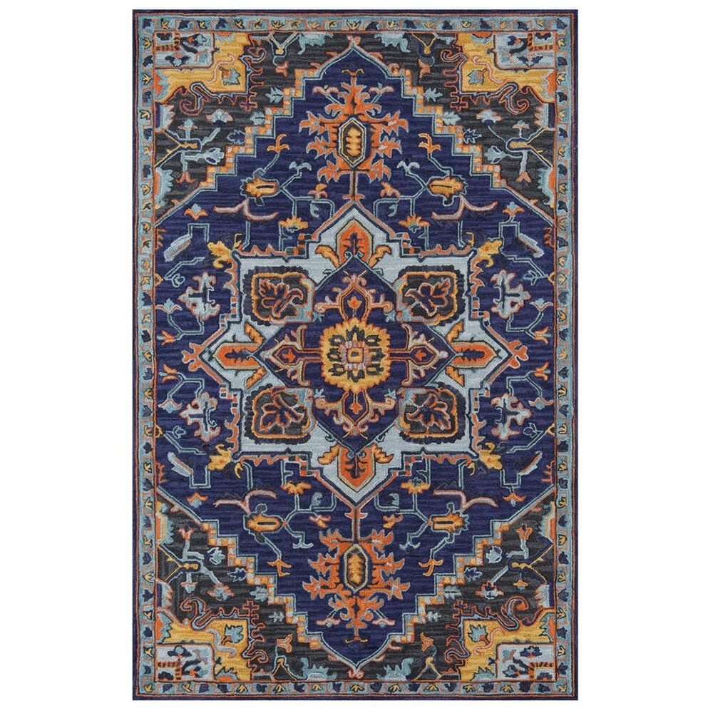 Momeni Ibiza IBI-02 2"3" x 7"10" Navy Runner, , large