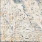 Surya Cardiff CDF-2303 Medium Gray, Light Blue, Mustard and Dark Blue 6"7" x 9"6" Area Rug, , large