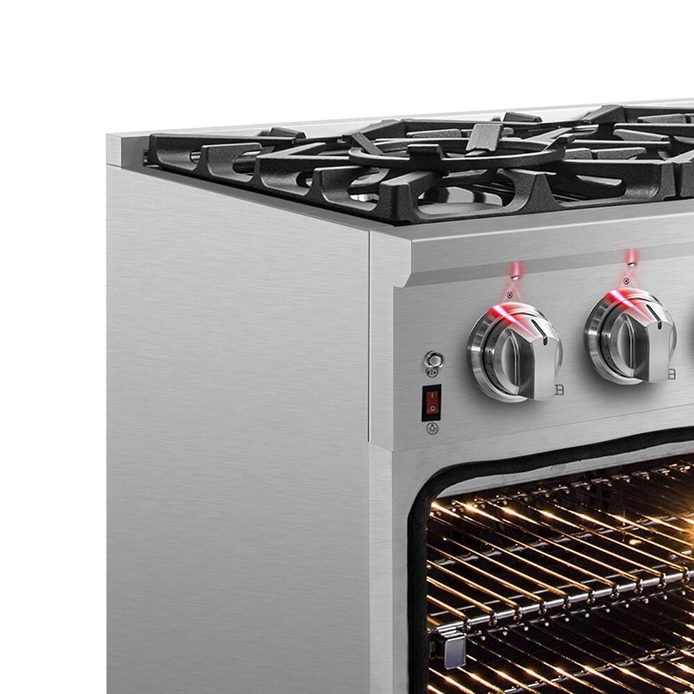 Forno Massimo 36" Freestanding Dual Fuel Range in Stainless Steel, , large