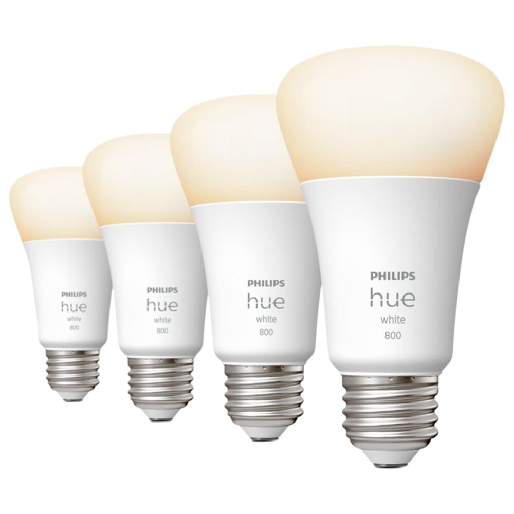 Philips Hue A19 E26 Bluetooth Smart LED Bulb in White &#40;Set of 4&#41;, , large