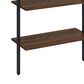 Coaster Owens 6-Shelf Wall Bookcase in Walnut and Black, , large