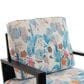 Hearth and Haven Floral Velvet Lounge Arm Chair with Gold Metal Legs in Blue, , large