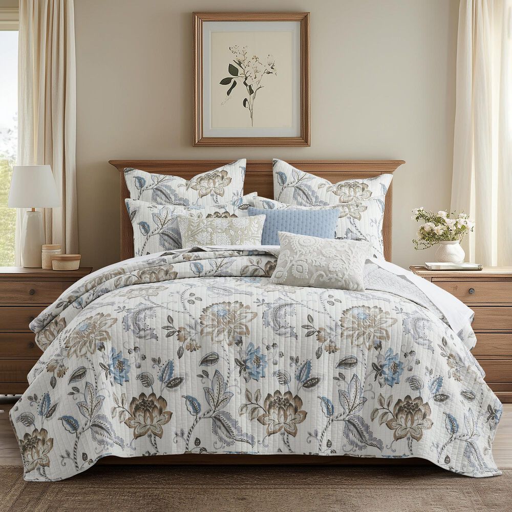 Levtex Maileen 3-Piece King/California King Quilt Set in Neutral Blue, Taupe and Cream, , large