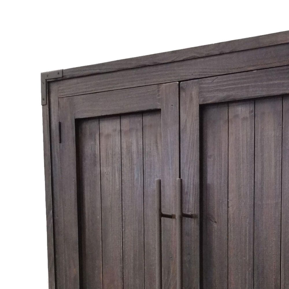 Santa Fe Rustic Sample Tall Armoire in Brown and Green, , large