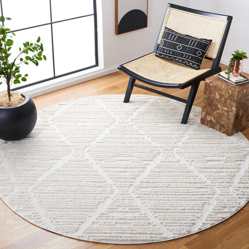Safavieh Marrakesh 6&#39;7&quot; Round Beige Area Rug, , large