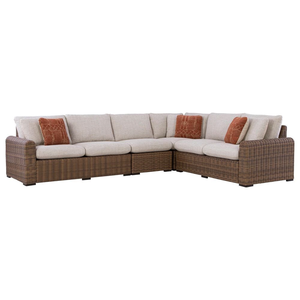 Ashley Dolan Creek 4-Piece Outdoor Sectional in Beige, , large