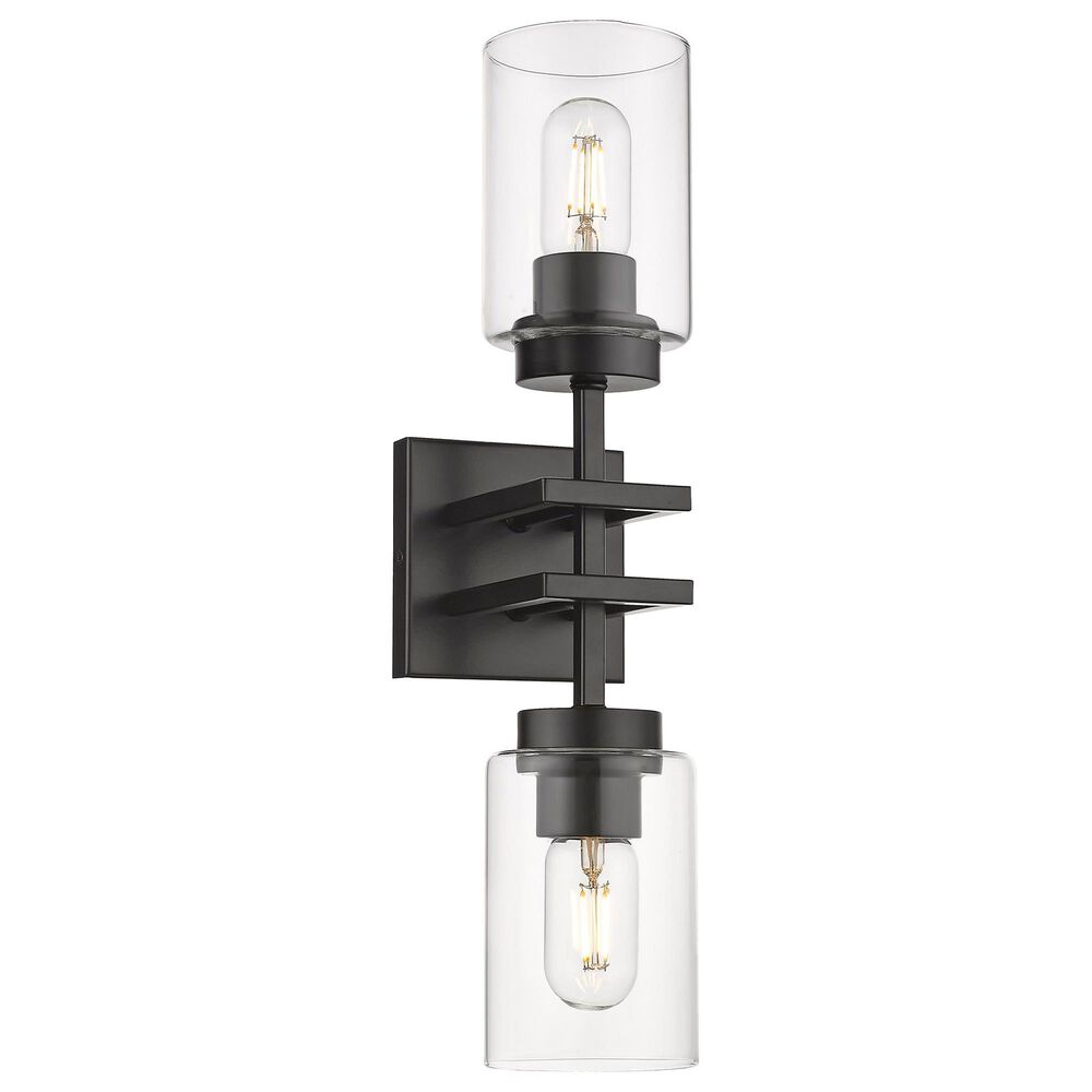 Golden Lighting Tribeca 2-Light Wall Sconce in Matte Black, , large