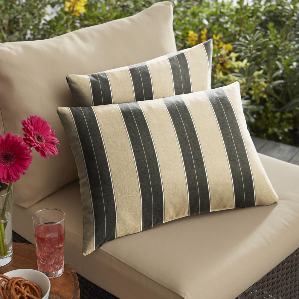 Sorra Home Sunbrella 13" x 20" Pillow in Berenson Tuxedo (Set of 2), , large