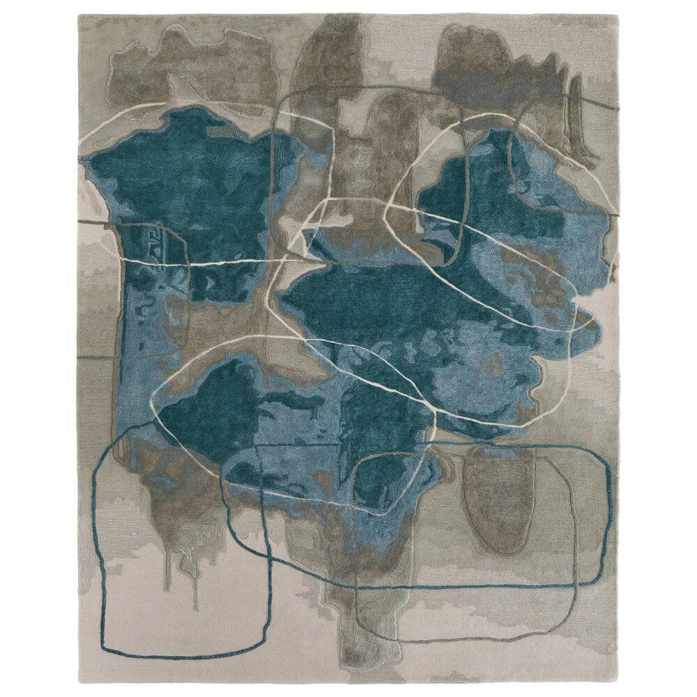 Feizy Anya 3"6" x 5"6" Blue and Green Area Rug, , large