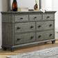 Mayberry Hill Crawford 7 Drawer Dresser in Rustic Grey Oak, , large