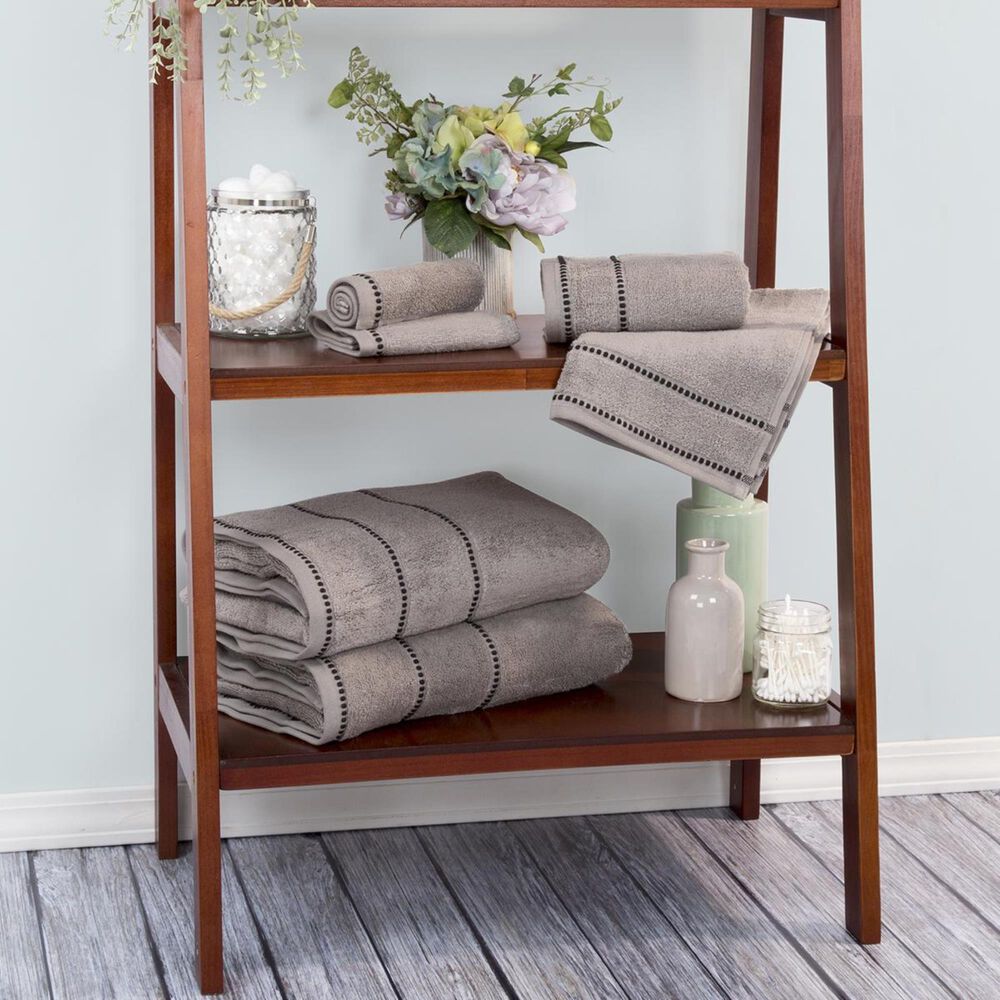 Timberlake Lavish Home 6-Piece Quick Dry Towel Set in Silver, , large