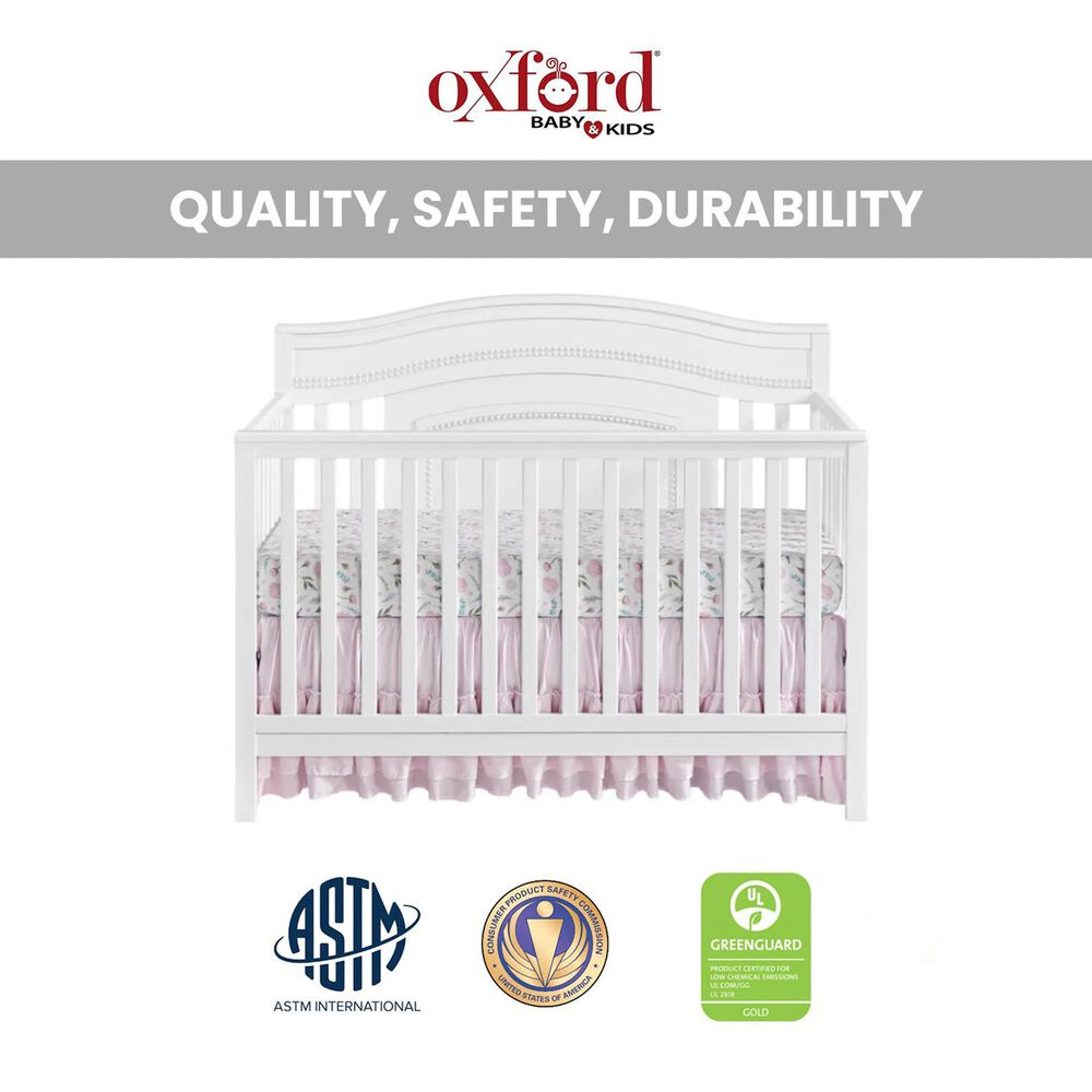 Oxford Baby Briella 4-In-1 Convertible Crib in White, , large