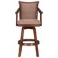Linon Home Decor Brandon Swivel Bar Stool in Cherry, , large