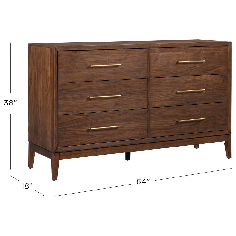 Riva Ridge Jasper 3 Piece California King Upholstered Panel Bedroom Set in Modern Walnut, , large