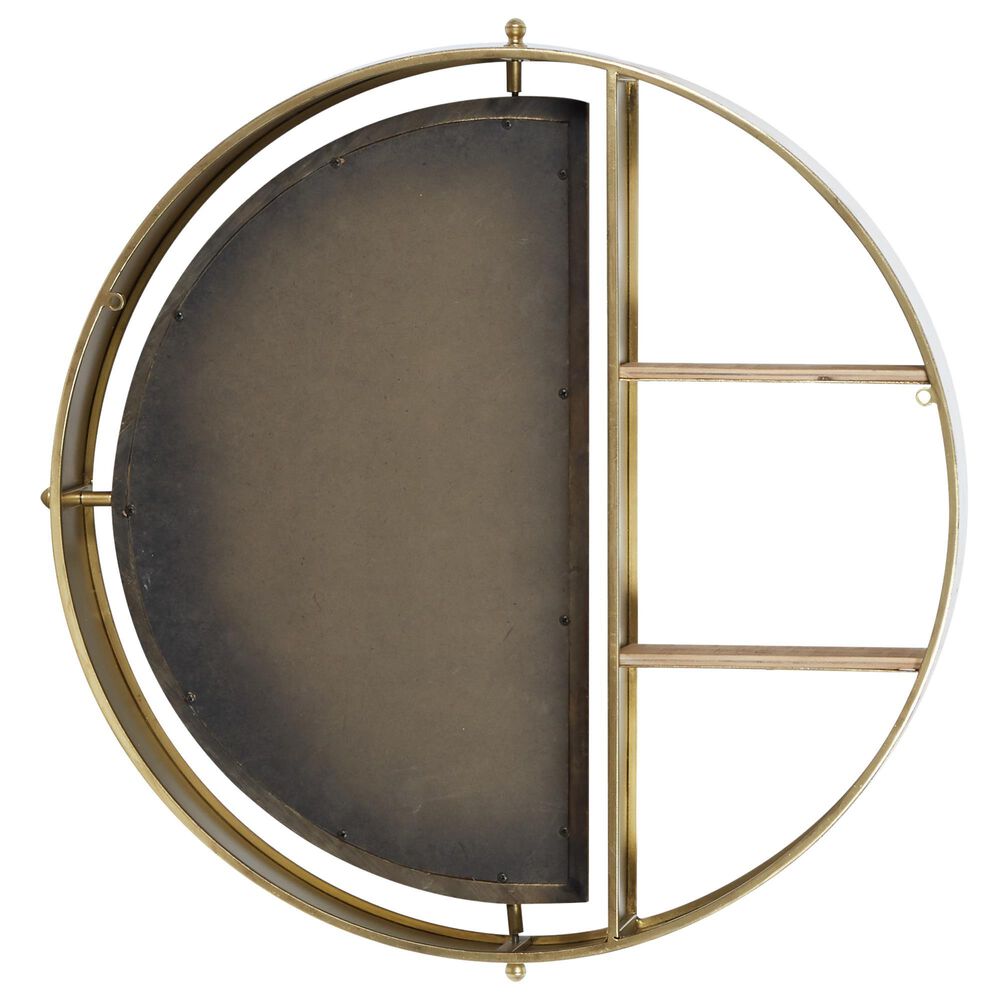 Maple and Jade 28&quot; x 27&quot; Wall Shelf in Gold, , large
