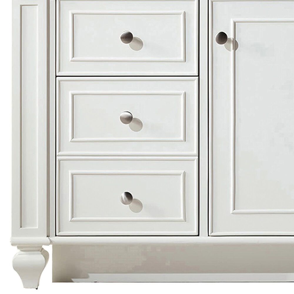 James Martin Vanities Bristol 48&quot; Single Bathroom Vanity in Bright White with 3 cm Victorian Silver Quartz Top and Rectangular Sink, , large