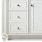 James Martin Vanities Bristol 48" Single Bathroom Vanity in Bright White with 3 cm Victorian Silver Quartz Top and Rectangular Sink, , large