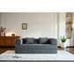 GigaCloud Corduroy Convertible Sleeper Sofa with Cylindrical Pillow in Gray, , large