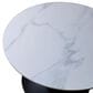 Leisuremod Verve 27" Coffee Table with Sintered Stone Top in Black and White, , large