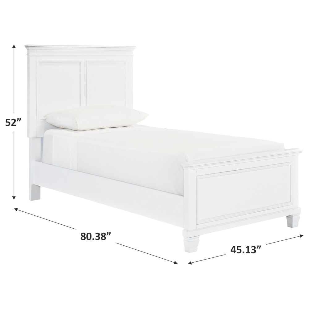 Ashley Fortman Twin Panel Bed in White, , large