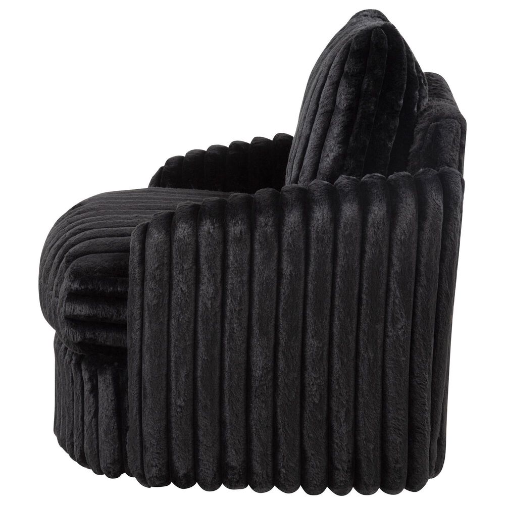 Coaster Sarco Swivel Accent Arm Chair in Black, , large