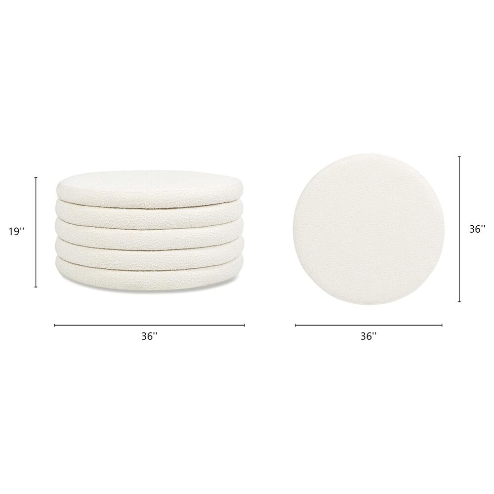 Jennifer Taylor Home Fuji Storage Ottoman in Ivory White, , large