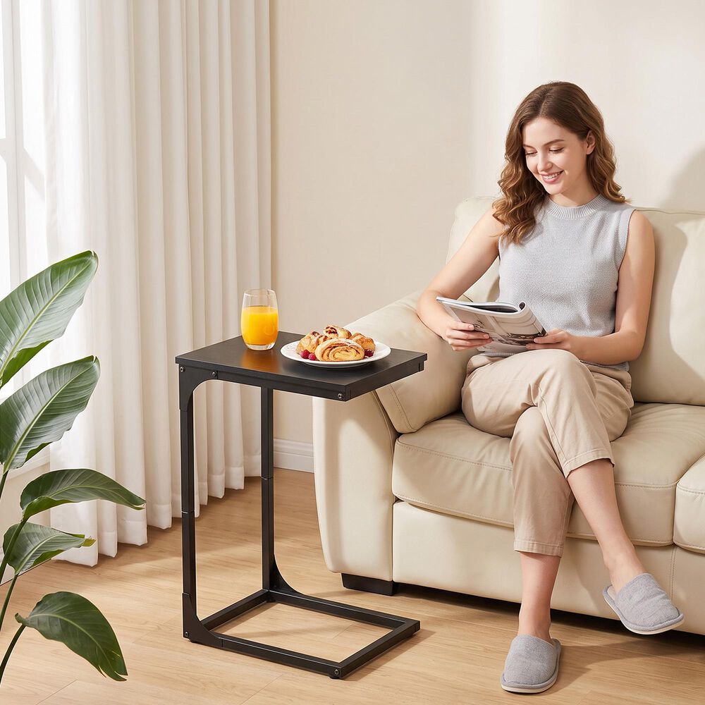 FDW C-Shape Side Table in Black, , large