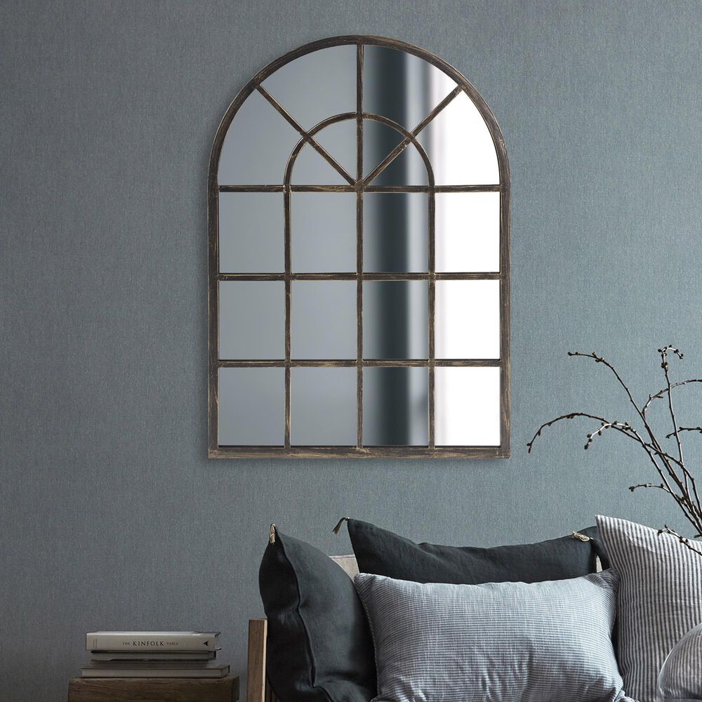 Howard Elliott Fenetre Mirror in Bronze, , large
