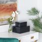Maple and Jade Handmade Decorative Box with Hinged Lid in Black Set of 2, , large