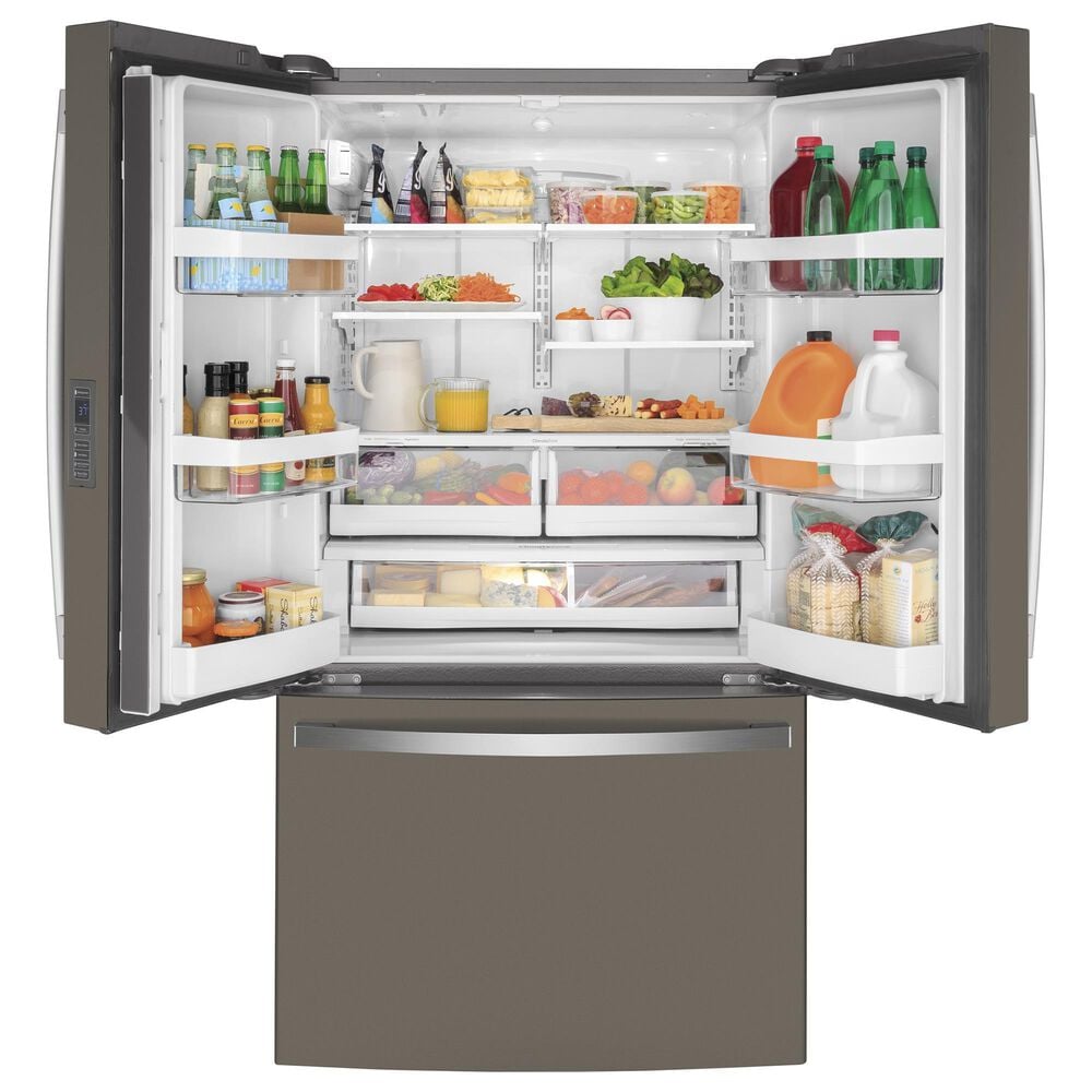 GE Appliances 23.1 Cu. Ft. Counter Depth French Door Refrigerator in Slate, , large