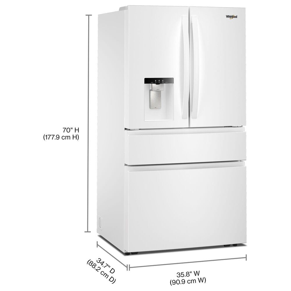 Whirlpool 24.5 Cu. Ft. French Door Refrigerator in White, , large