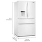 Whirlpool 24.5 Cu. Ft. French Door Refrigerator in White, , large