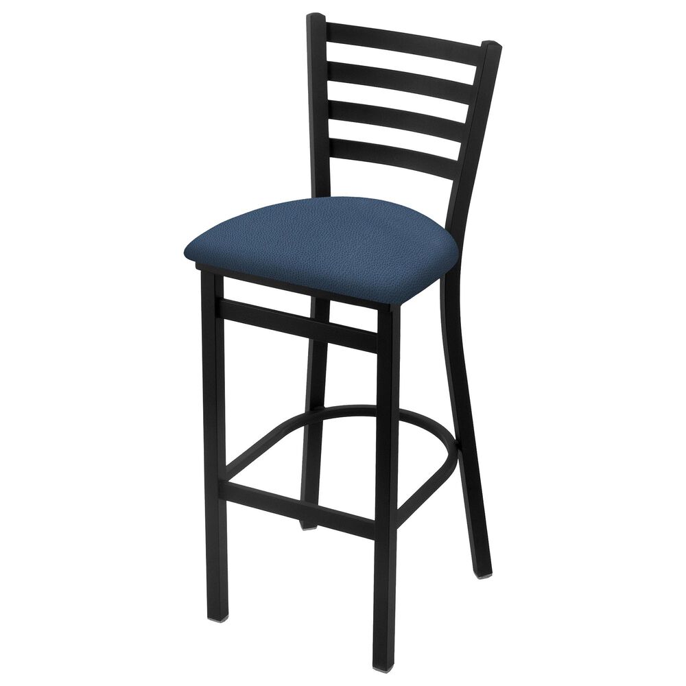 Holland Bar Stool 400 25" Stationary Counter Stool with Black Wrinkle and Rein Bay Seat, , large