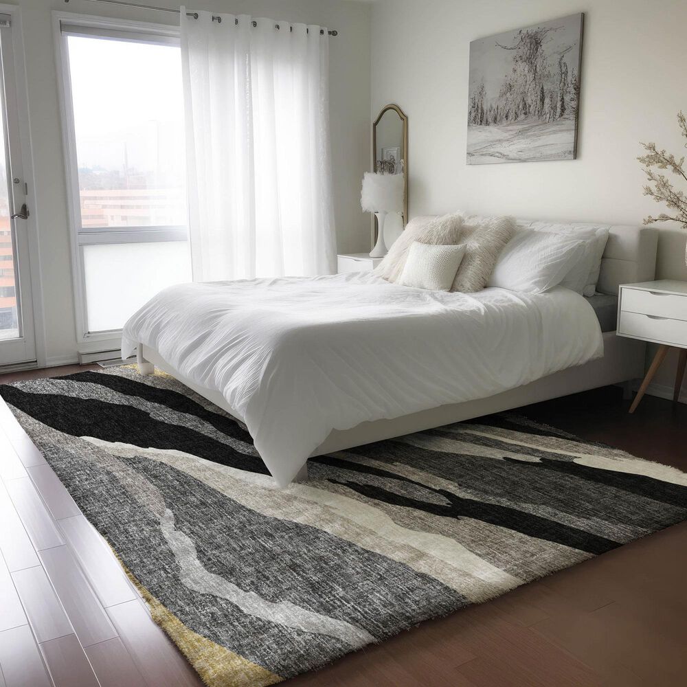 Dalyn Rug Company Lorenzo LN4 Black 8&#39; x 10&#39; Area Rug, , large