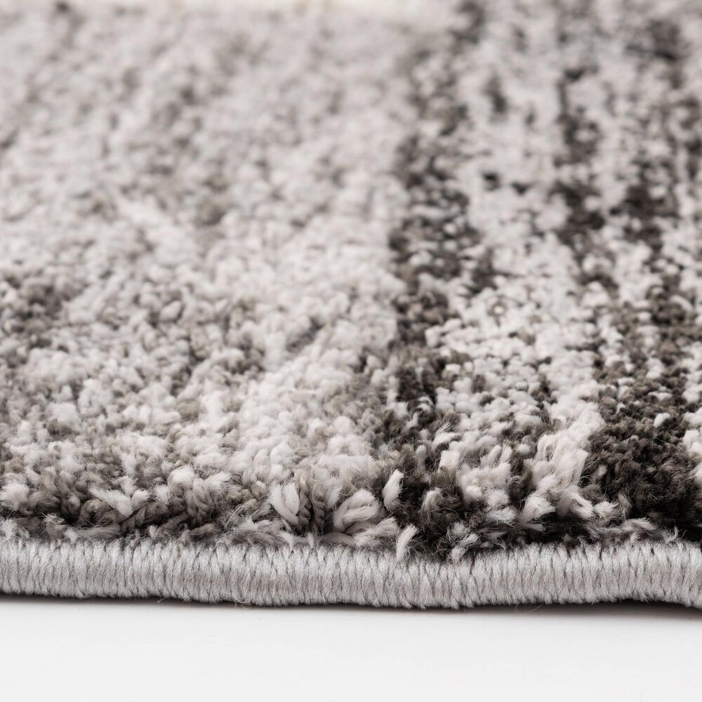 Central Oriental Structures Torrent Adley 6&#39;7&quot; x 9&#39;6&quot; Soot and Cloud Area Rug, , large