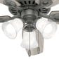 Hunter Builder Plus 52" Ceiling Fan with Lights in Matte Silver, , large
