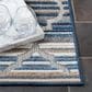 Safavieh Cabana CBN333M 2"2" x 11" Blue and Grey Indoor/Outdoor Performance Runner, , large