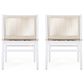 Hearth and Haven Outdoor Dining Chair with Rope Design Back and White Frame in Beige (Set of 2), , large