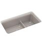 Kohler Cairn Smart Divide 33.5" Undermount Double-Bowl Kitchen Sink in Matte Taupe, , large