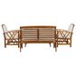 Linon Home Decor Jubil 4-Piece Outdoor Conversation Set in Brown, , large