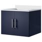 Lexora Home Geneva 24" Single Bathroom Vanity in Navy Blue with 2 cm White Quartz Top and Rectangular Sink, , large
