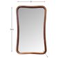 Howard Elliott Waveform Rectangular Mirror in Brown, , large