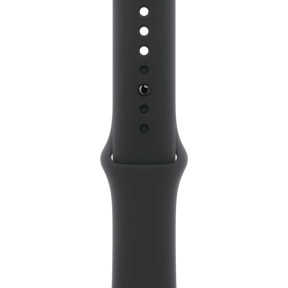Apple Watch Series 11 (GPS) 46mm Aluminum Case with Black Sport Band - M/L in Space Gray and 2-Year AppleCare+, , large